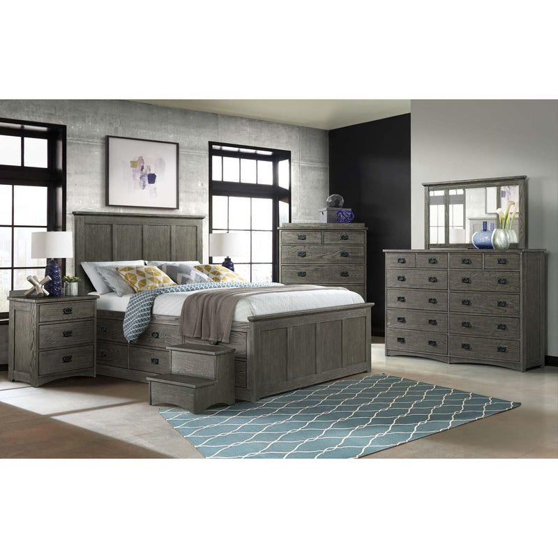 Intercon Furniture Oak Park 3-Drawer Nightstand OP-BR-5803-PEW-C IMAGE 3