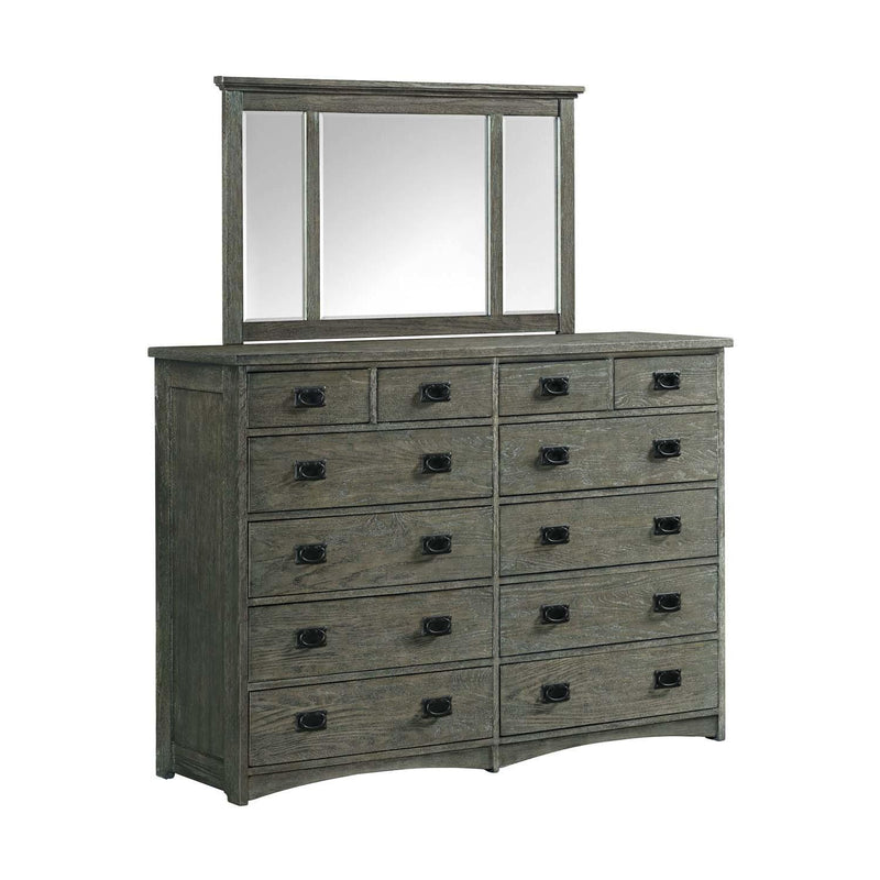 Intercon Furniture Oak Park Dresser Mirror OP-BR-5891-PEW-C IMAGE 2
