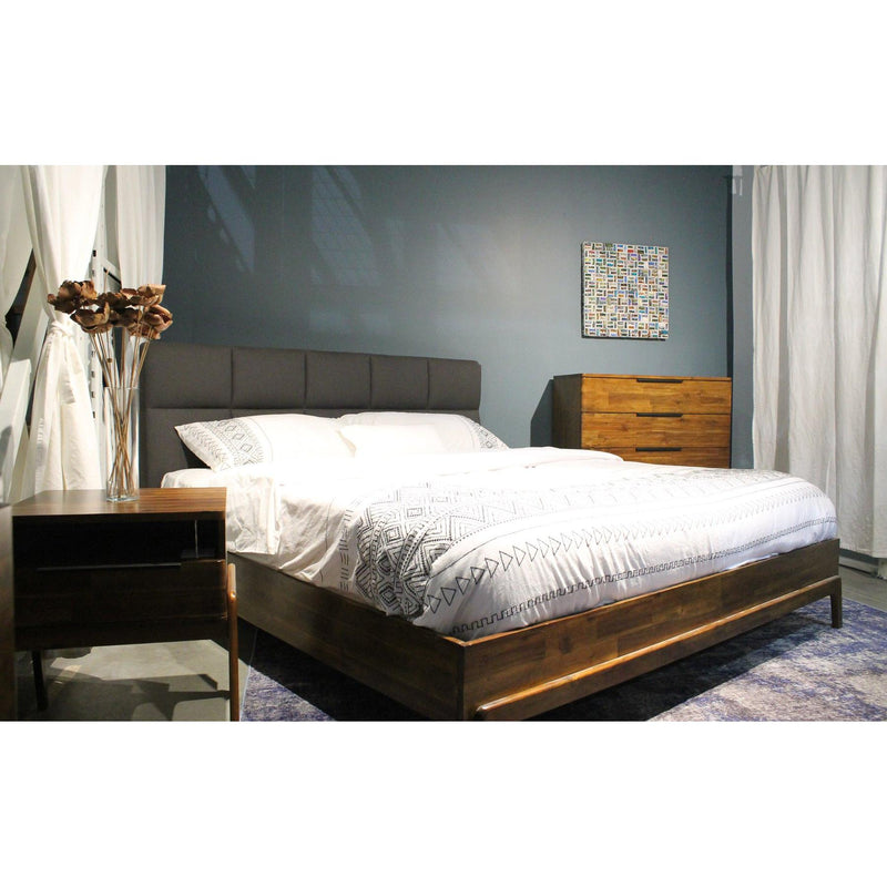 LH Imports Remix King Upholstered Panel Bed REM001K-HB-GR/REM001K-SR/REM001K-S IMAGE 2