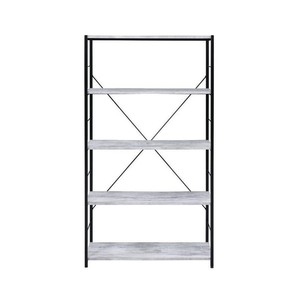 Acme Furniture Tesadea 92777 Bookshelf - Weathered White IMAGE 1