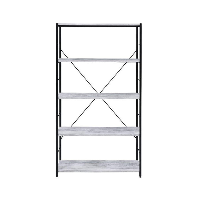 Acme Furniture Tesadea 92777 Bookshelf - Weathered White IMAGE 1