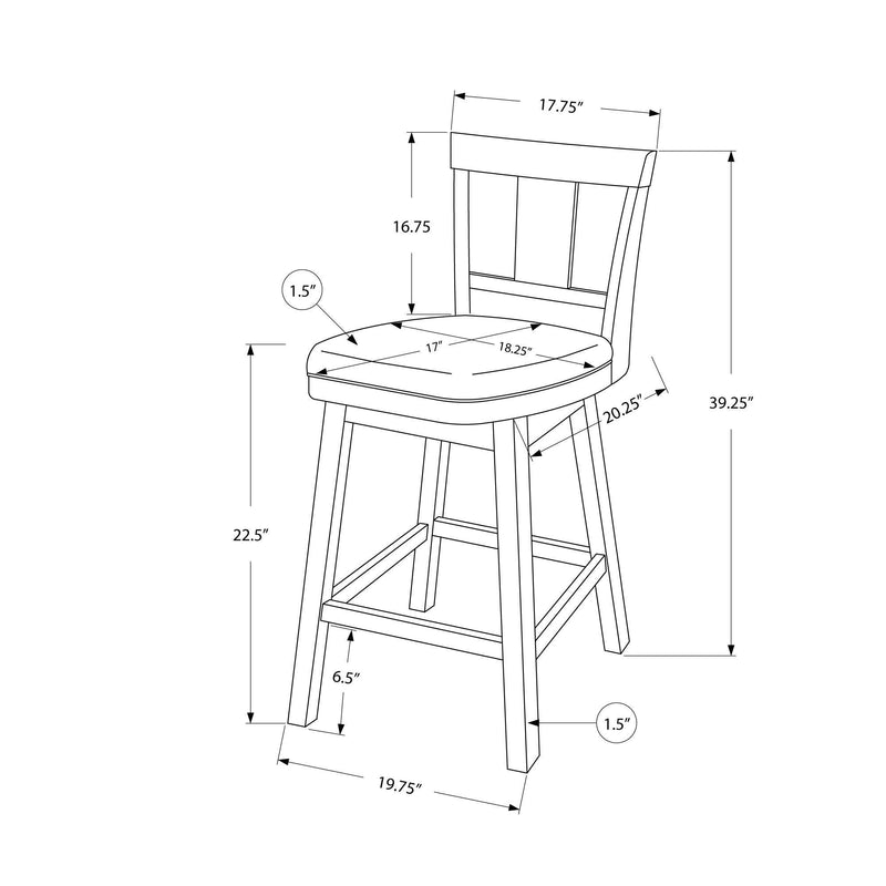 Monarch Counter Height Stool I 1231 IMAGE 5