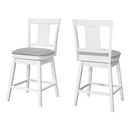 Monarch I 1233 Swivel Counter Stool - White/Grey IMAGE 1