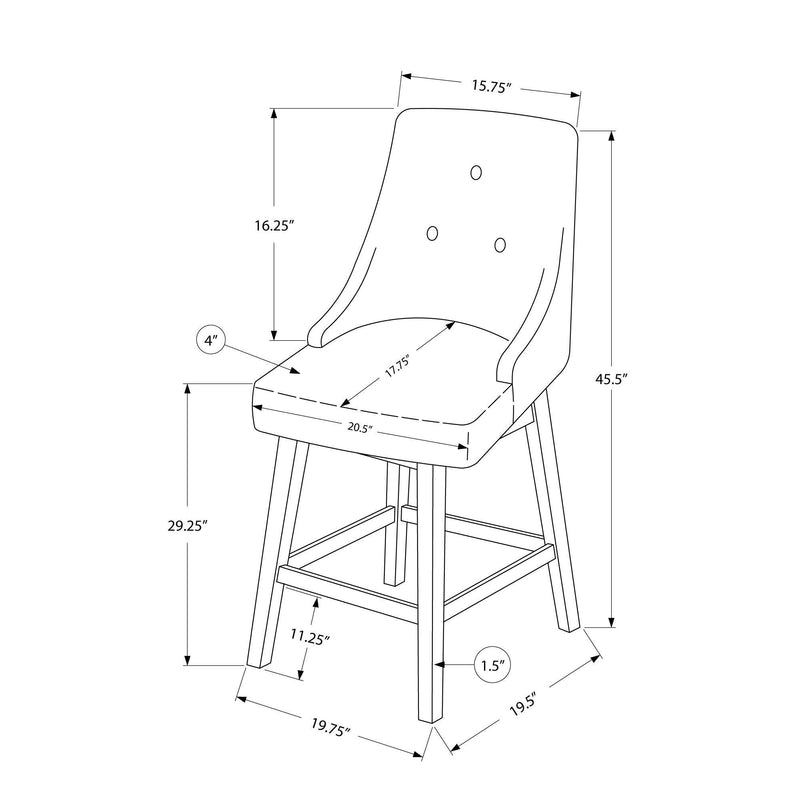 Monarch Pub Height Stool I 1242 IMAGE 5