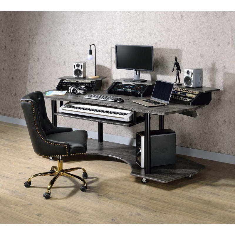 Acme Furniture Eleazar 92895 83" Music Desk - Black IMAGE 7