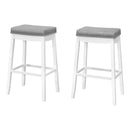 Monarch I 1262 Bar Stool - Grey/White IMAGE 1