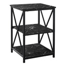 Monarch I 3595 Accent Table - Black Marble/Black Metal IMAGE 1