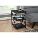Monarch I 3595 Accent Table - Black Marble/Black Metal IMAGE 2