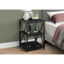 Monarch I 3595 Accent Table - Black Marble/Black Metal IMAGE 3