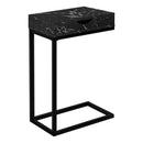 Monarch I 3604 Accent Table - Black Marble/Black Metal IMAGE 1