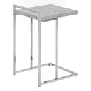 Monarch I 3639 Accent Table - Gray Cement/Chrome Metal IMAGE 4
