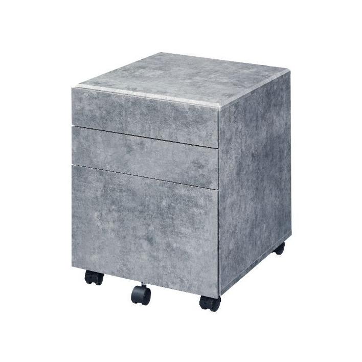 Acme Furniture Jurgen 92909 File Cabinet - Faux Concrete IMAGE 1