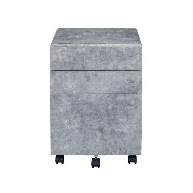Acme Furniture Jurgen 92909 File Cabinet - Faux Concrete IMAGE 2