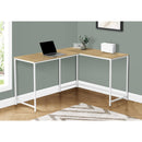 Monarch I 7397 Computer Desk - Natural/White Metal IMAGE 2