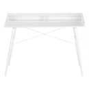 Monarch I 7535 Computer Desk - White/White Metal IMAGE 2