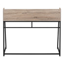 Monarch I 7546 Computer Desk - Dark Taupe/Black Metal IMAGE 4