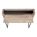 Monarch I 7546 Computer Desk - Dark Taupe/Black Metal IMAGE 5