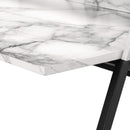 Monarch I 7549 Computer Desk - White Marble-Look/Black Metal IMAGE 6