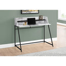 Monarch I 7549 Computer Desk - White Marble-Look/Black Metal IMAGE 8
