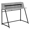 Monarch I 7550 Computer Desk - Grey Stone-Look/Black Metal IMAGE 1