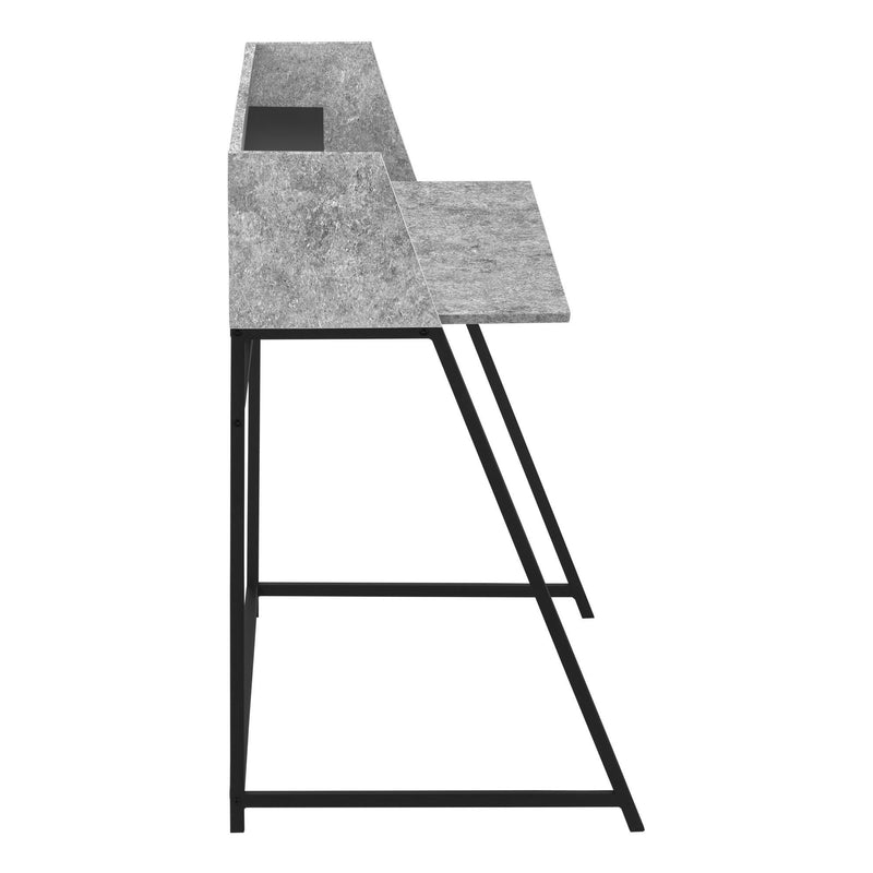 Monarch I 7550 Computer Desk - Grey Stone-Look/Black Metal IMAGE 3