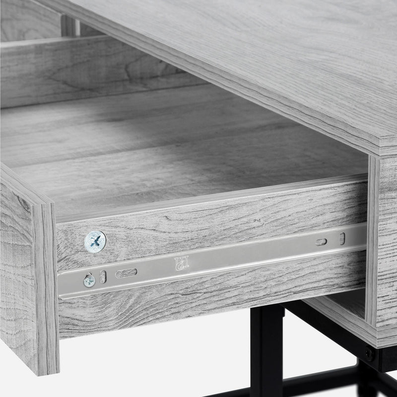 Monarch I 7553 Computer Desk - Grey/Black Metal IMAGE 7