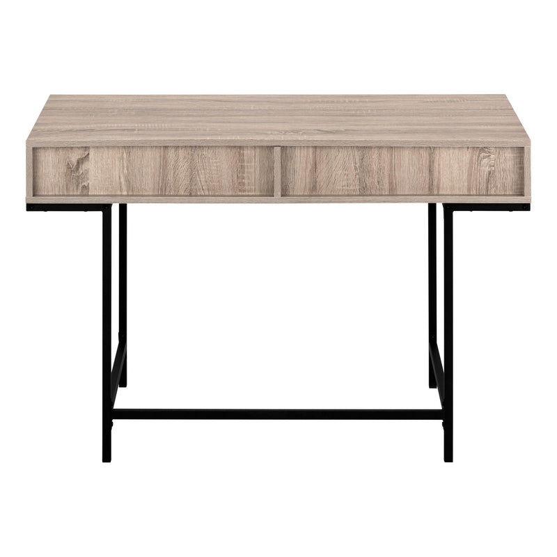 Monarch I 7555 Computer Desk - Dark taupe/Black Metal IMAGE 4