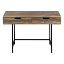 Monarch I 7557 Computer Desk - Brown Reclaimed Wood/Black Metal IMAGE 2