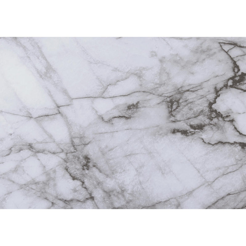 Monarch I 7558 Computer Desk - White Marble-Look/Black Metal IMAGE 10