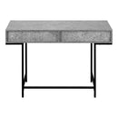 Monarch I 7559 Computer Desk - Gray Stone-Look/Black Metal IMAGE 4