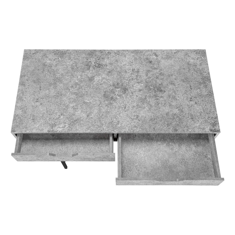 Monarch I 7559 Computer Desk - Gray Stone-Look/Black Metal IMAGE 5