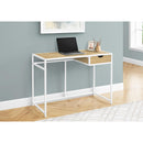 Monarch I 7575 Computer Desk - Natural/White Metal IMAGE 2