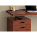 Monarch I 7641 Computer Desk - Walnut/Black Metal IMAGE 3