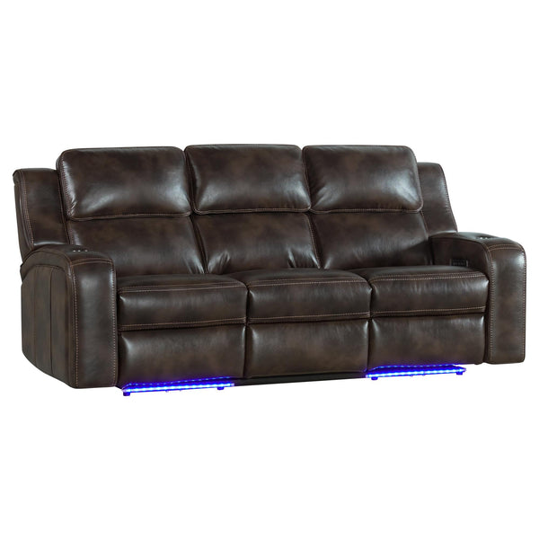 Intercon Furniture Silhouette Reclining Fabric Sofa SE-SF-387DPR-COF-C IMAGE 1