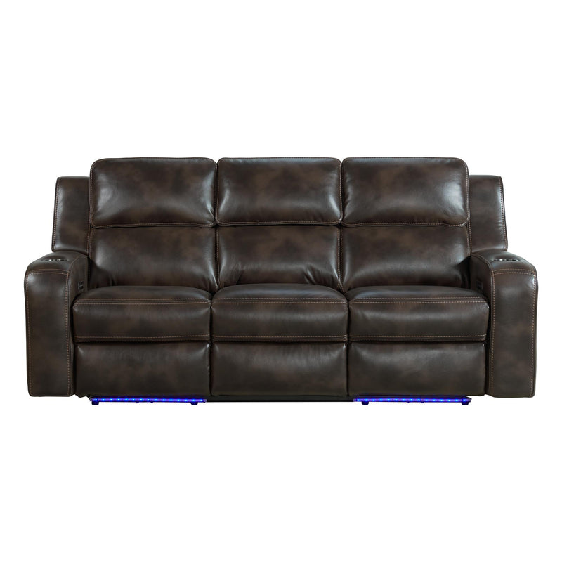 Intercon Furniture Silhouette Reclining Fabric Sofa SE-SF-387DPR-COF-C IMAGE 2