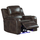 Intercon Furniture Silhouette Power Fabric Recliner SE-RC-140DPR-COF-C IMAGE 2