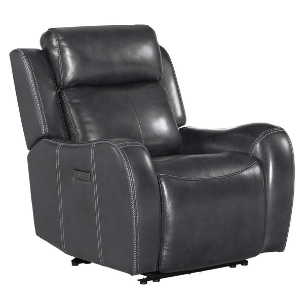 Intercon Furniture Wainwright Power Leather Look Recliner WW-RC-140DPR-CGR-C IMAGE 1