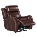 Intercon Furniture Wainwright Power Leather Look Recliner WW-RC-140DPR-RBN-C IMAGE 3