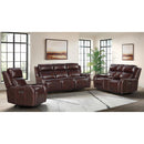 Intercon Furniture Wainwright Power Leather Look Recliner WW-RC-140DPR-RBN-C IMAGE 5