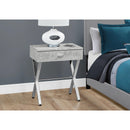 Monarch I 3264 Accent Table - Grey Cement/Chrome Metal IMAGE 3