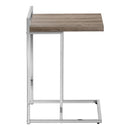 Monarch I 3638 Accent Table - Dark Taupe/Chrome Metal IMAGE 2