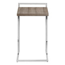 Monarch I 3638 Accent Table - Dark Taupe/Chrome Metal IMAGE 3