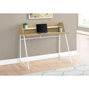 Monarch I 7543 Computer Desk - Natural/White Metal IMAGE 2