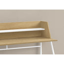 Monarch I 7543 Computer Desk - Natural/White Metal IMAGE 3