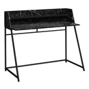 Monarch I 7544 Computer Desk - Black Marble-Look/Black Metal IMAGE 1