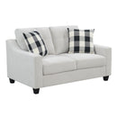 Emerald Home Furnishings Darcey Stationary Fabric Loveseat U3471-01-09 IMAGE 1