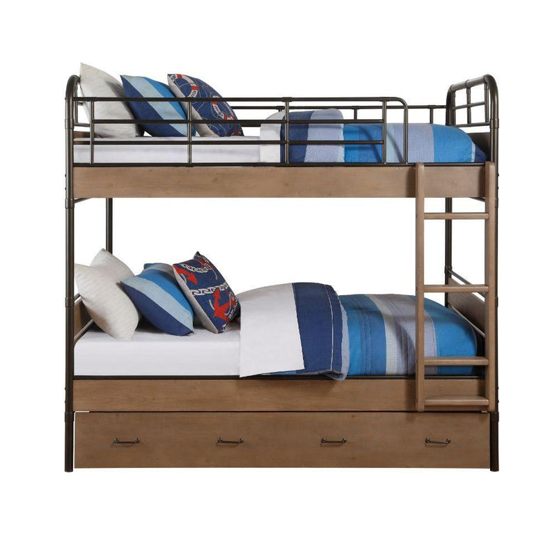 Acme Furniture Adam 37760 Twin Over Twin Bunk Bed With Trundle IMAGE 2