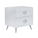 Acme Furniture Elms 97334 Accent Table - White IMAGE 1