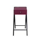 Acme Furniture Fierce 97737 Accent Table - Burgundy IMAGE 2