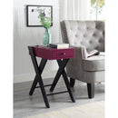 Acme Furniture Fierce 97737 Accent Table - Burgundy IMAGE 5